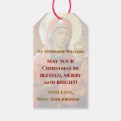 Die gesegnete Mutter Gottes-Symbol Geschenkanhänger (Rückseite)