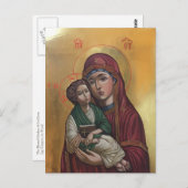 Die gesegnete Mutter Gottes-Symbol Postkarte (Vorne/Hinten)
