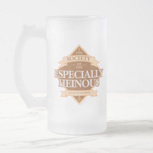 Die Gesellschaft des Besonderen Heinous Mattglas Bierglas (Links)