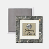 DIE GESELLSCHAFT IST ALLES, WAS Erholung Sobriety Magnet (Vorderseite/Rückseite)