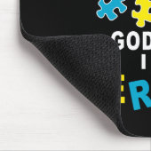 Die Gesellschaft sagt, ich bin Autistischer Gott s Mousepad (Ecke)