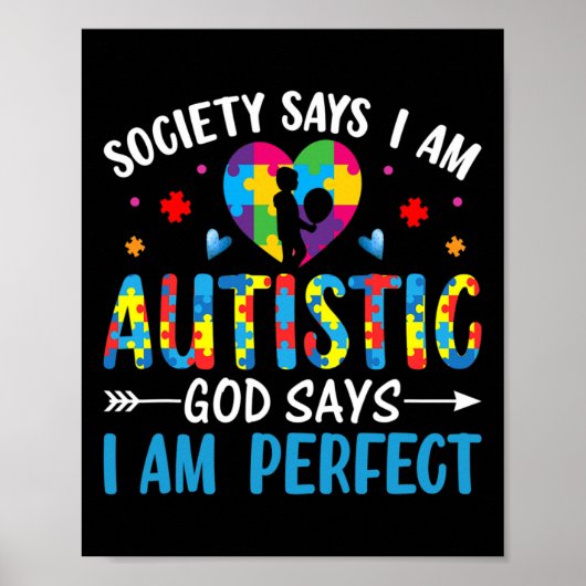 Die Gesellschaft sagt, ich bin Autistischer Gott s Poster (Vorne)