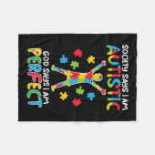 Die Gesellschaft sagt "Im Autistischen Gott" sagt Fleecedecke (Vorderseite (Horizontal))