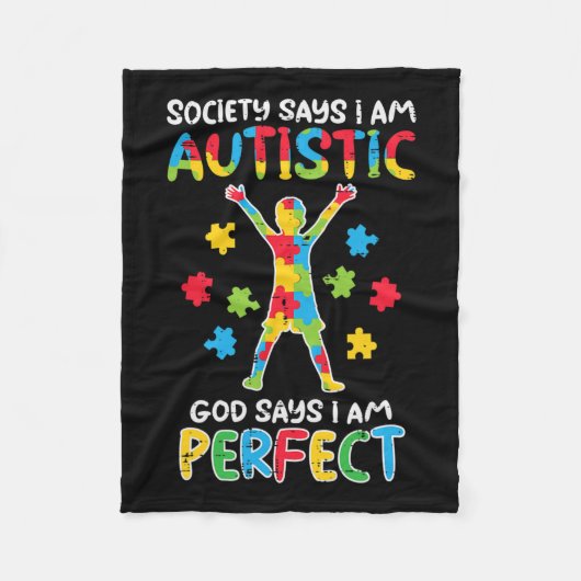 Die Gesellschaft sagt "Im Autistischen Gott" sagt Fleecedecke (Vorderseite)