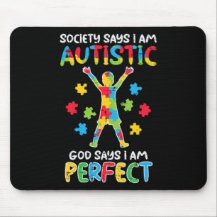 Die Gesellschaft sagt "Im Autistischen Gott" sagt Mousepad