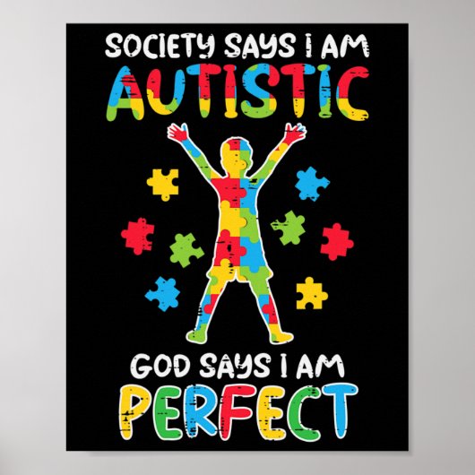 Die Gesellschaft sagt "Im Autistischen Gott" sagt  Poster (Vorne)