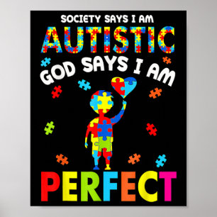 Die Gesellschaft sagt "Im Autistischen Gott" sagt  Poster