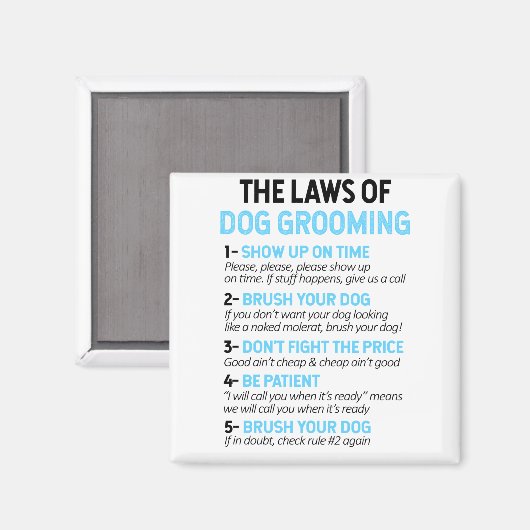 Die Gesetze des Hundes Magnet (Vorderseite/Rückseite)