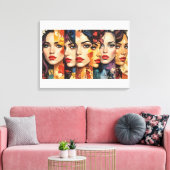 Die Gesichter der Schönheit Leinwanddruck (Insitu (Wohnzimmer))