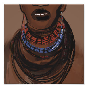 Die Gesichter der Völker Afrikas Fotodruck