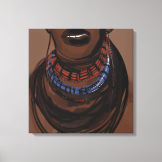 Die Gesichter der Völker Afrikas Leinwanddruck