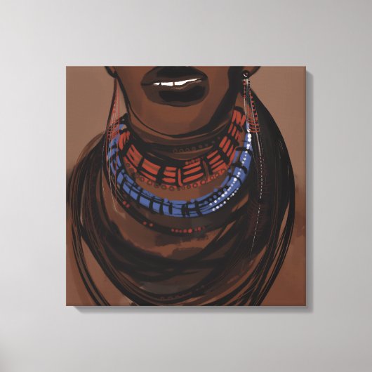 Die Gesichter der Völker Afrikas Leinwanddruck (Vorderseite)