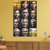 Die Gesichter der Zeit: Eine Reise durch das Leben Leinwanddruck (Insitu (Wohnzimmer))