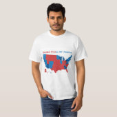 Die gespaltenen Staaten Amerikas im Shirt lustig (Vorne ganz)