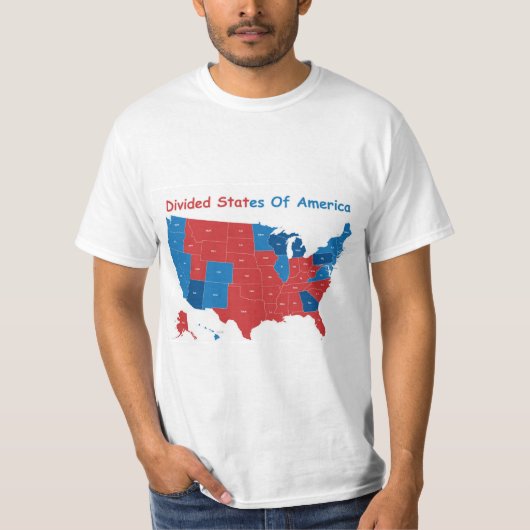 Die gespaltenen Staaten Amerikas im Shirt lustig (Vorderseite)