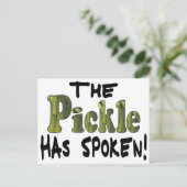 Die gesprochene Essiggurke Postkarte (Stehend Vorderseite)