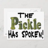 Die gesprochene Essiggurke Postkarte (Vorne/Hinten)