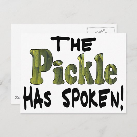 Die gesprochene Essiggurke Postkarte (Vorne/Hinten)