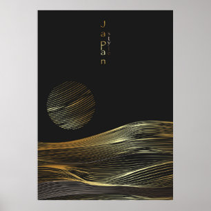 Die Gestaltung der Berge im orientalischen Stil Poster