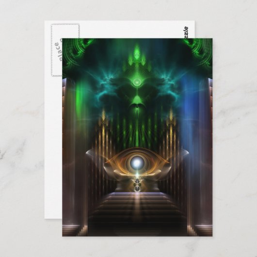 Die Gestaltung der Kunst des Oz-Fraktals Postkarte (Vorne/Hinten)