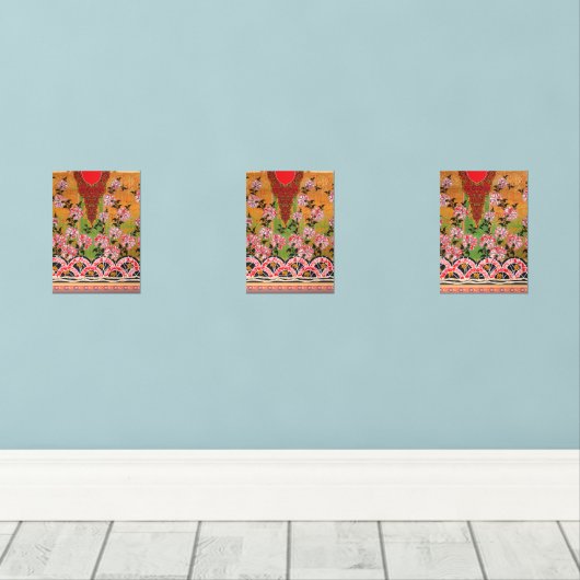 die Gestaltung der roten und schwarzen Wand Bilderwand Sets (Holzboden)