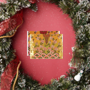 die Gestaltung der roten und schwarzen Wand Folien Feiertagspostkarte