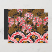 die Gestaltung der roten und schwarzen Wand Postkarte (Vorne/Hinten)