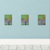 die Gestaltung eines grün-gelben Musters Bilderwand Sets (Holzboden)