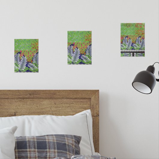 die Gestaltung eines grün-gelben Musters Bilderwand Sets (Schlafzimmer)