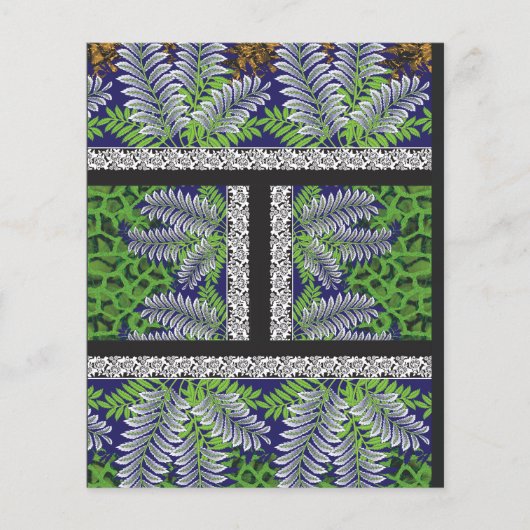 die Gestaltung eines grün-gelben Musters Flyer (Vorne)