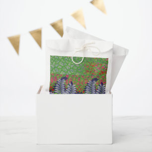 die Gestaltung eines grün-gelben Musters Geschenktütchen