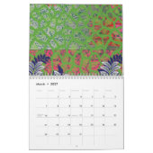 die Gestaltung eines grün-gelben Musters Kalender (Mär 2027)