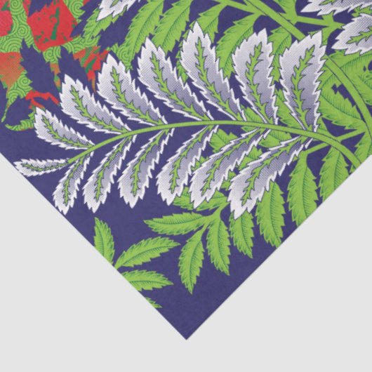 die Gestaltung eines grün-gelben Musters Seidenpapier (Ausschnitt)