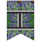 die Gestaltung eines grün-gelben Musters Wimpelkette (Erste Fahne)