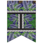 die Gestaltung eines grün-gelben Musters Wimpelkette (Dritte Fahne)