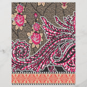 die Gestaltung eines rosa-braunen Paisley-Musters (Rückseite)