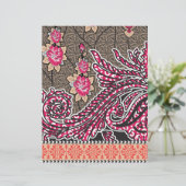 die Gestaltung eines rosa-braunen Paisley-Musters (Stehend Vorderseite)