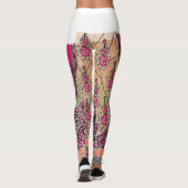 die Gestaltung eines rosa-braunen Paisley-Musters Leggings (Rückseite)