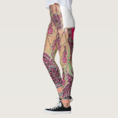 die Gestaltung eines rosa-braunen Paisley-Musters Leggings (Links)