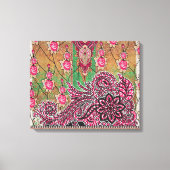 die Gestaltung eines rosa-braunen Paisley-Musters Leinwanddruck (Vorderseite)