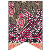 die Gestaltung eines rosa-braunen Paisley-Musters Wimpelkette (Erste Fahne)