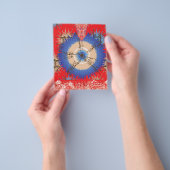 die Gestaltung eines roten Hintergrunds mit einem Flyer (Gruppe)