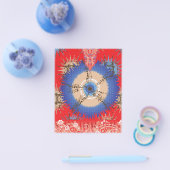 die Gestaltung eines roten Hintergrunds mit einem Flyer (Einzeln)