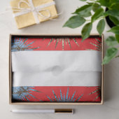 die Gestaltung eines roten Hintergrunds mit einem  Seidenpapier (Geschenk)
