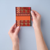 die Gestaltung eines roten und goldenen Musters Flyer (Gruppe)