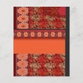 die Gestaltung eines roten und goldenen Musters Flyer (Hinten)