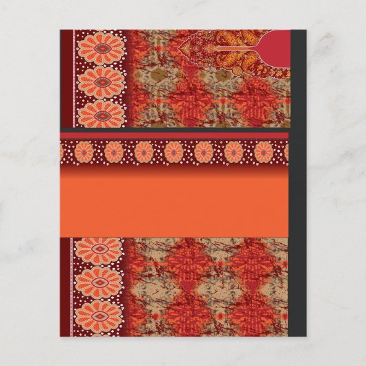 die Gestaltung eines roten und goldenen Musters Flyer (Vorne)