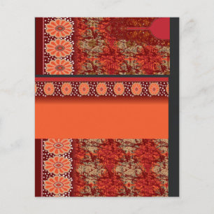 die Gestaltung eines roten und goldenen Musters Flyer