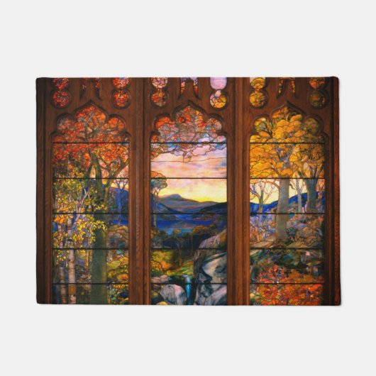 Die gestanzte Glastiffe wirkt Viktorianisch elegan Fußmatte (Vorderseite)