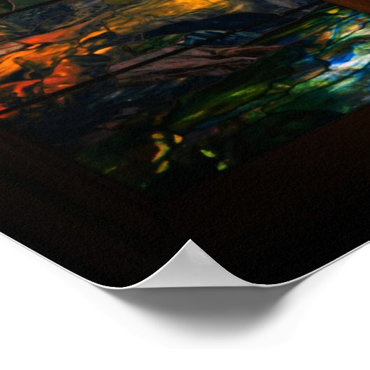 Die gestanzte Glastiffe wirkt Viktorianisch elegan Poster (Ecke)